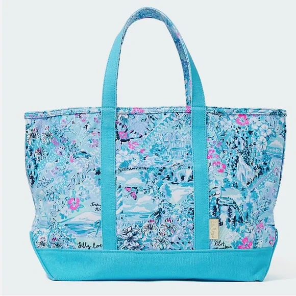 LILLY PULITZER Destination North Carolina "Mercato" Tote Bag - Picture 2 of 7